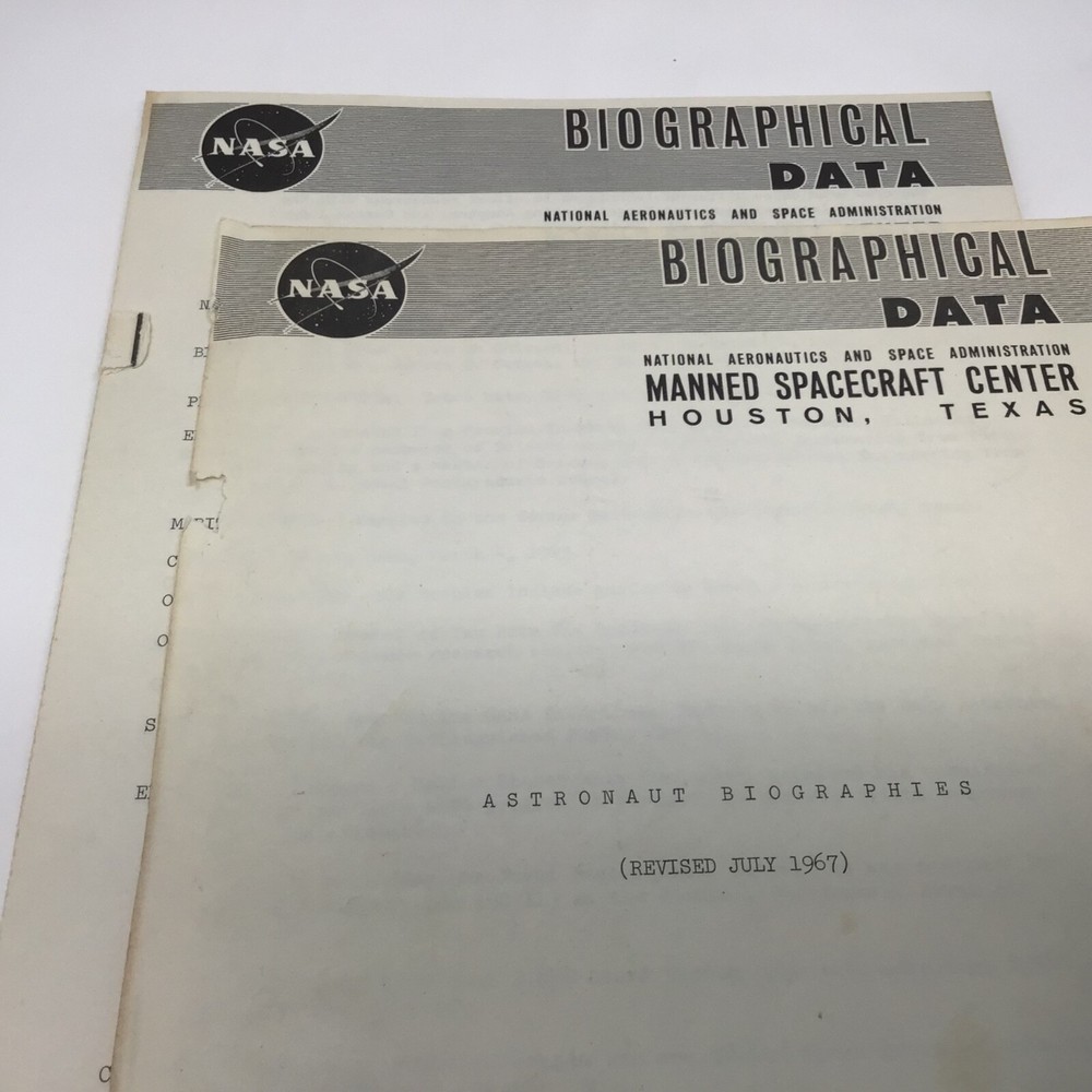 NASA Biographical Data sheet ( Revised July 1967) Astronaut Biographies