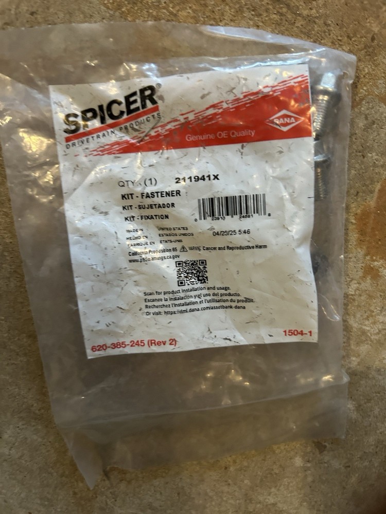 Spicer 211941X U-JOINT Spring Tab Bolt Kit