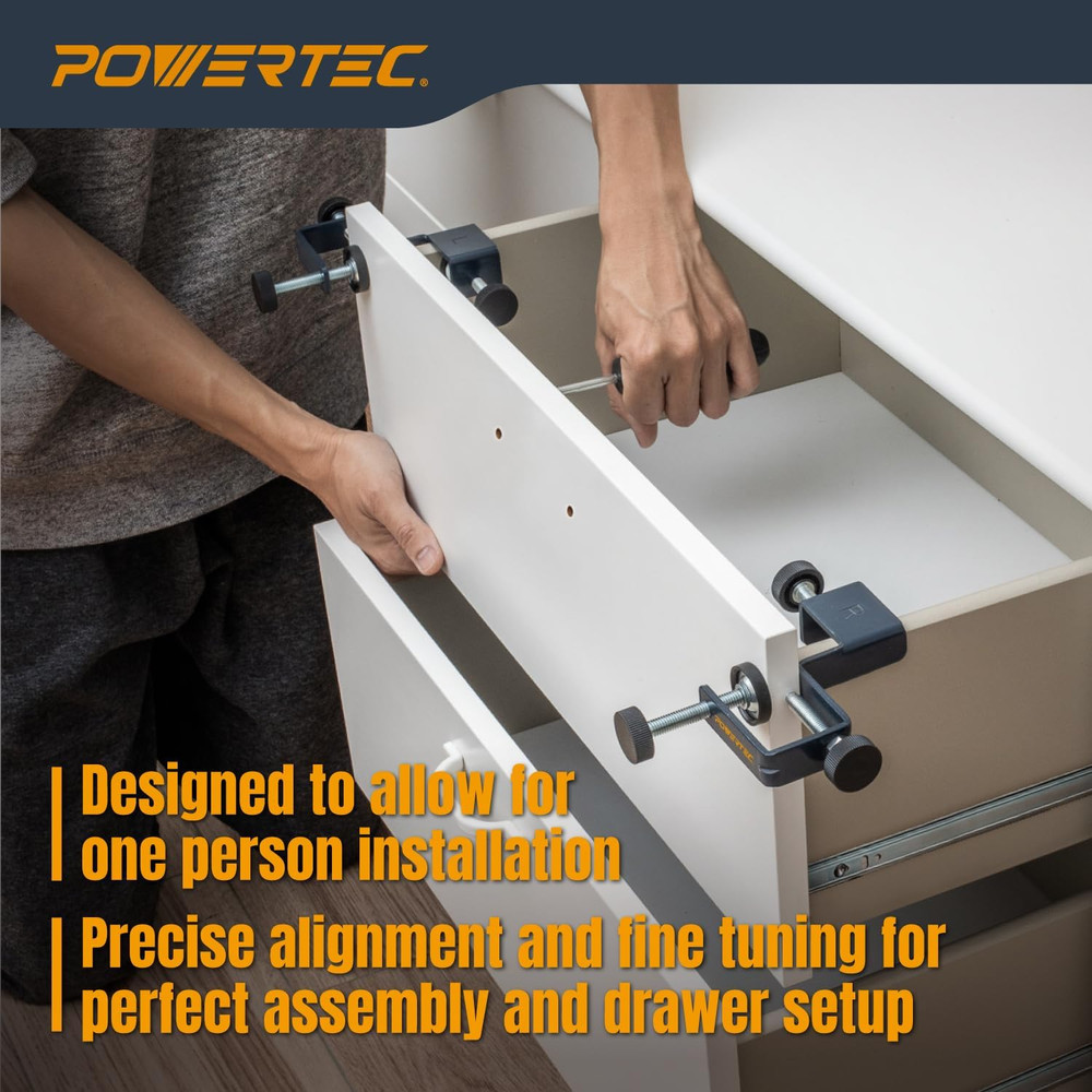 Drawer Front Installation Clamps, Adjustable Cabinet Face Clamp Set, Quick Mount