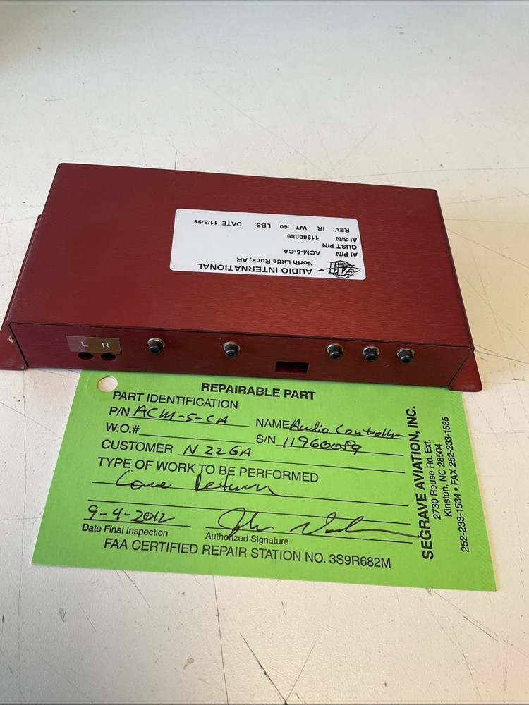 Audio International Audio Controller P/N ACM-5-CA