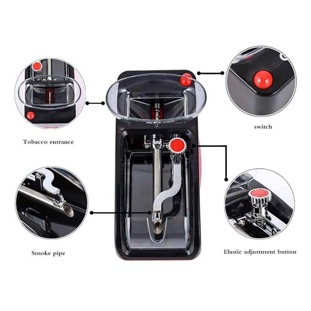 Cigarette Maker Machine Automatic Electric Rolling Roller Tobacco Injector DIY