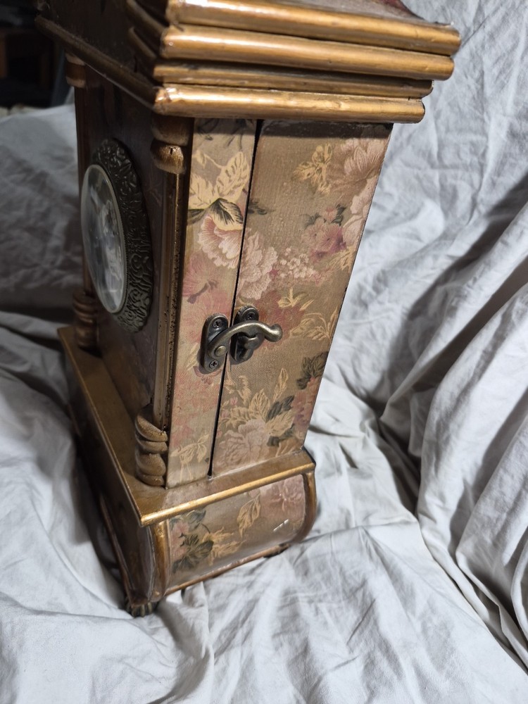 Hand Crafted Quartz Clock With Storage Compartment