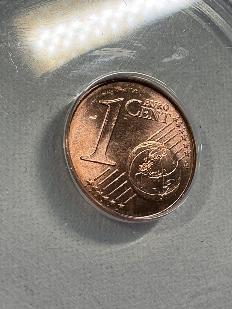 2002 Luxembourg 1 Cent Graded MS 65 RD by ANACS