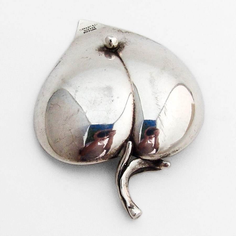 Tiffany Leaf Fruit Form Dish Sterling Silver