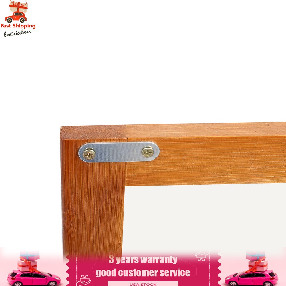 2-Compartments Bamboo Kitchen Sideboard Storage Organizer Cupboard Freestanding