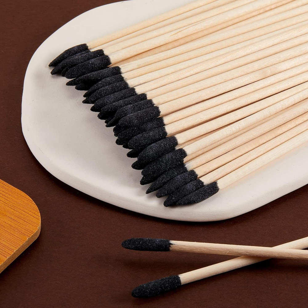 60 Pack Sanding Sticks Matchsticks Fine Detailing Sanding Twigs for Plastic Mode