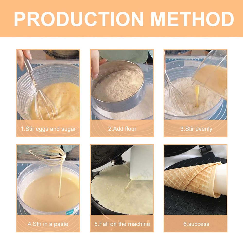 Egg Roll Maker Non Stick Waffle Cone Making Mold Baking Tool Roller