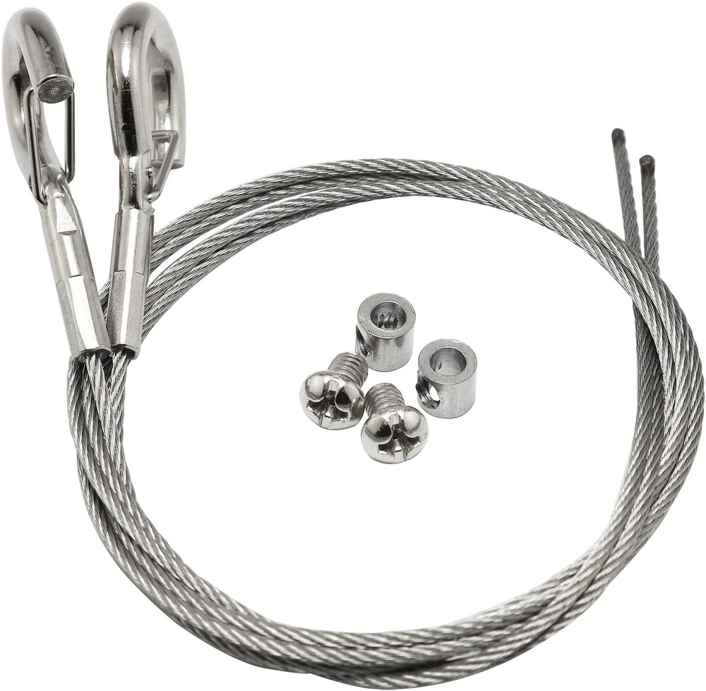 2PCS Stainless Steel Gate Latch Cable Adjustable Gate Pull Cord Gate Latch Cable