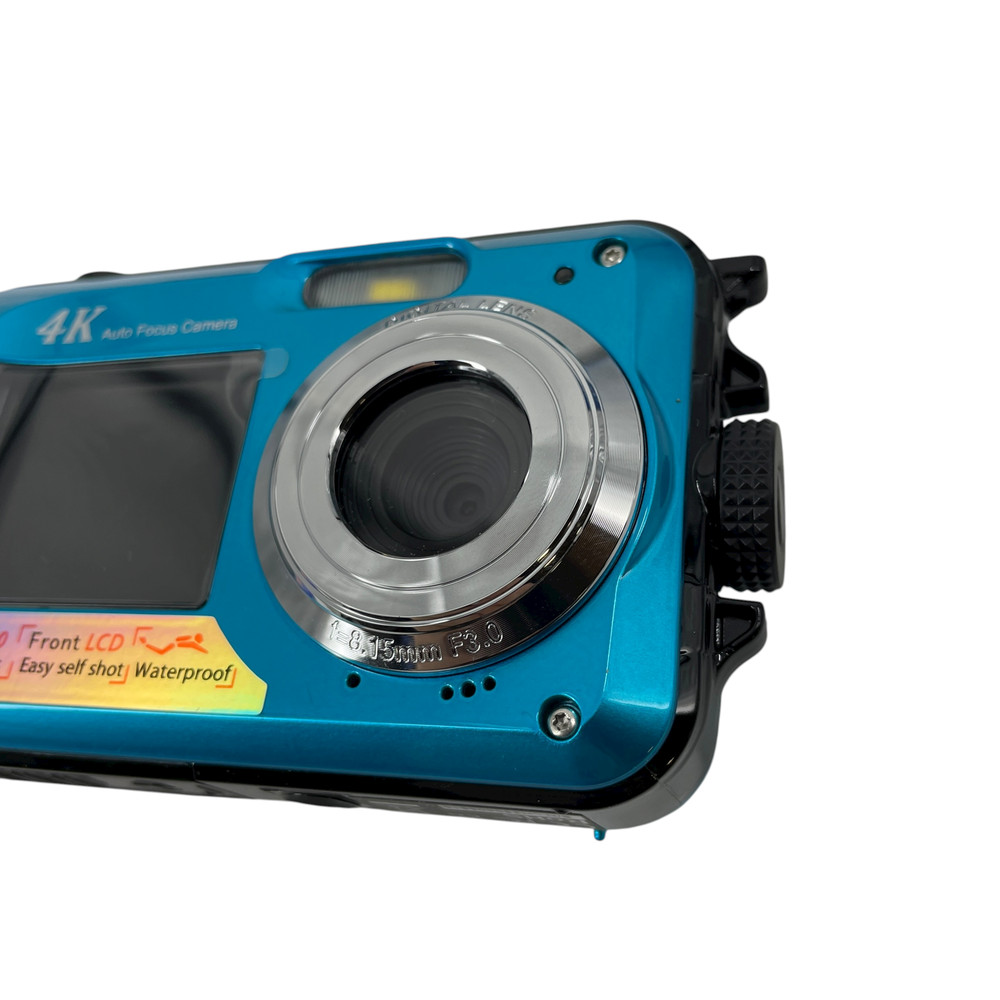 4K Underwater Camera 11FT Waterproof Camera Blue #NO8501 (AR)