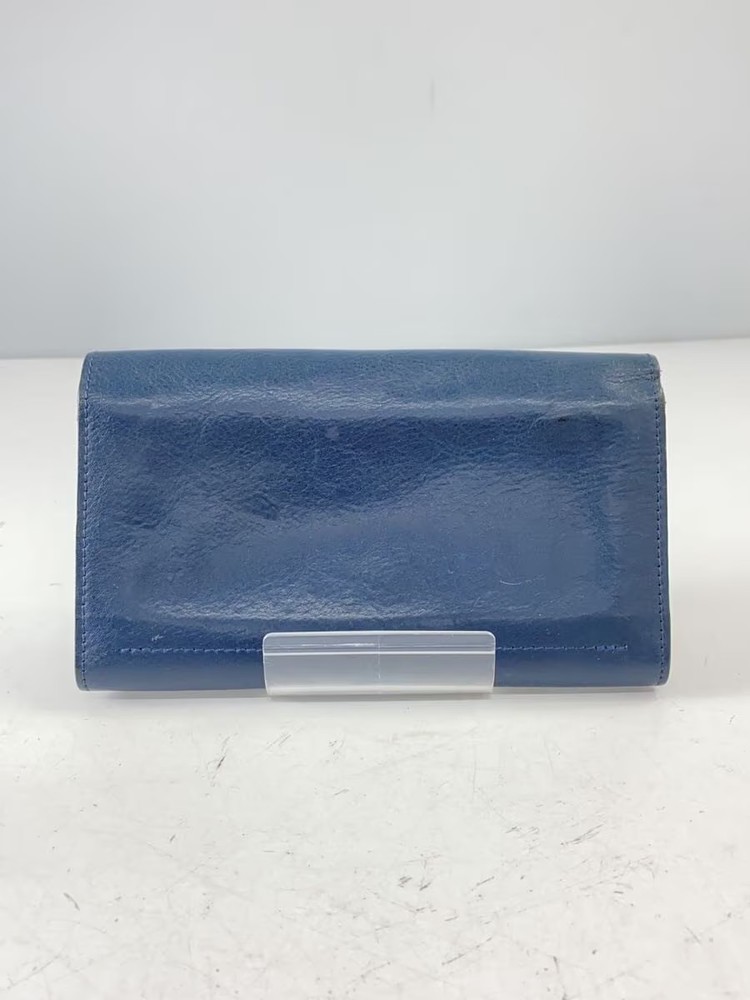 IL BISONTE Men's Long Wallet in Solid Leather (NVY)