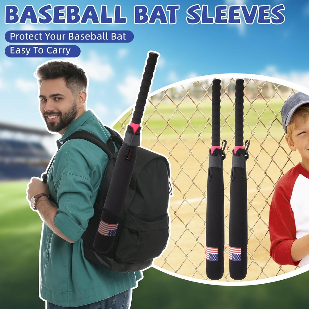 Baseball & Softball Bat Sleeve Warmers - 2 Pack Protector Covers