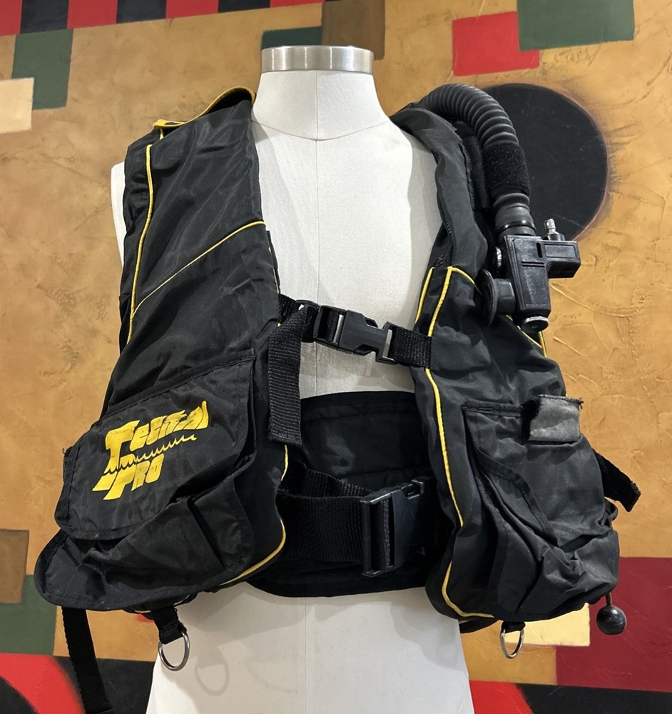 Techni Pro Scuba Diving Yellow Vest Size LARGE