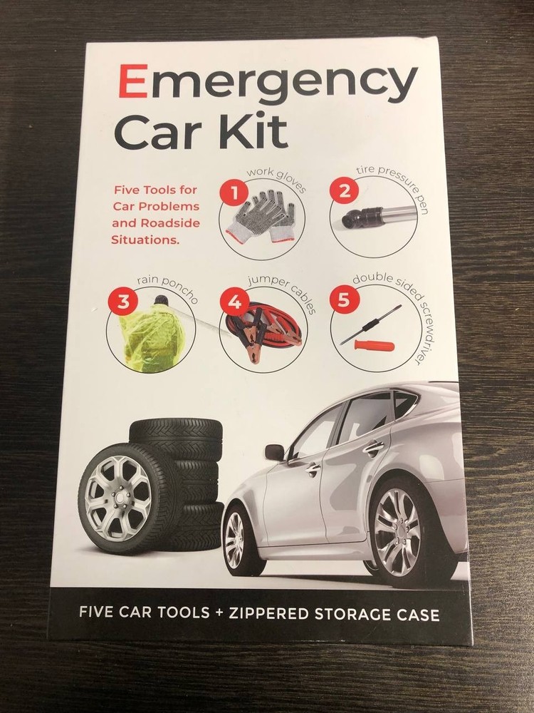 Vehicle Emergency Car Kit + Zippered Storage Case