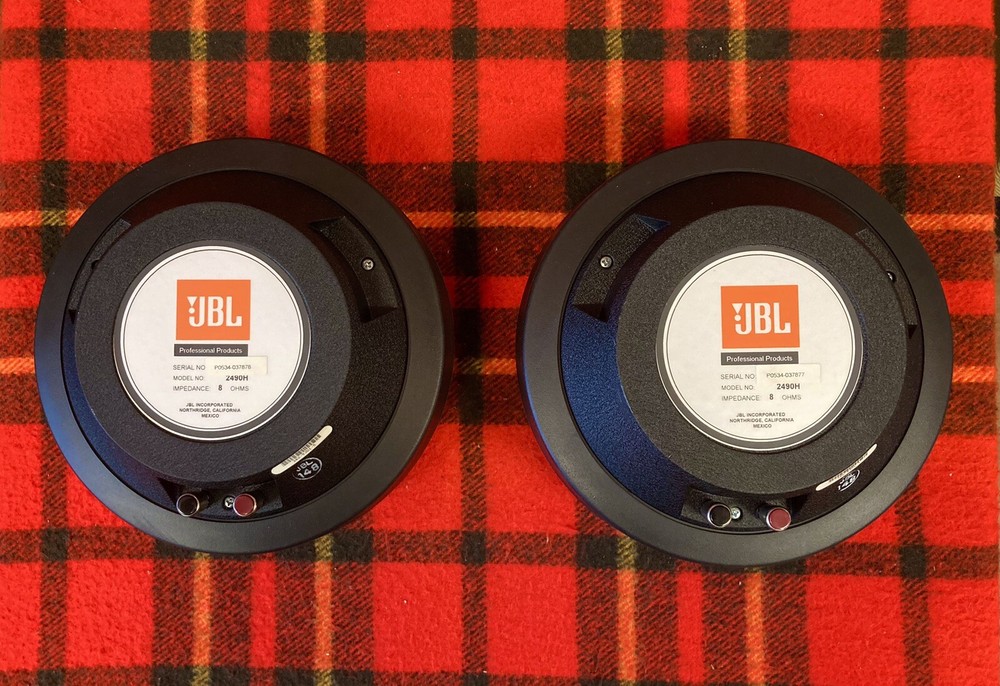 JBL 2490H Large Format MF Compression Drivers with Orig. Diaphragms MATCHED PAIR