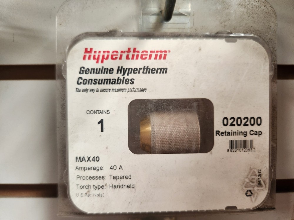 Hypertherm 020200 Retaining Cap, MAX40, Tapered, Qty.1