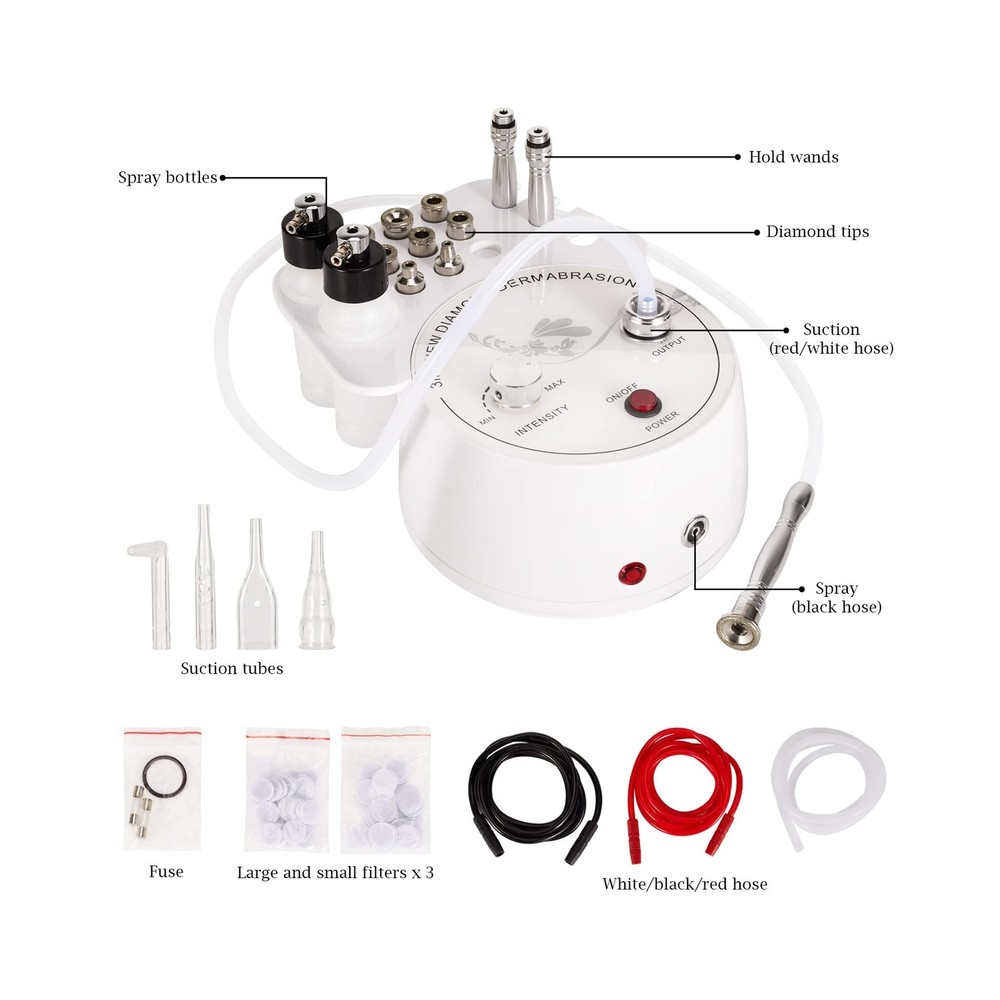 3 in 1 Diamond Microdermabrasion Machine, Professional Microdermabrasion Devi...