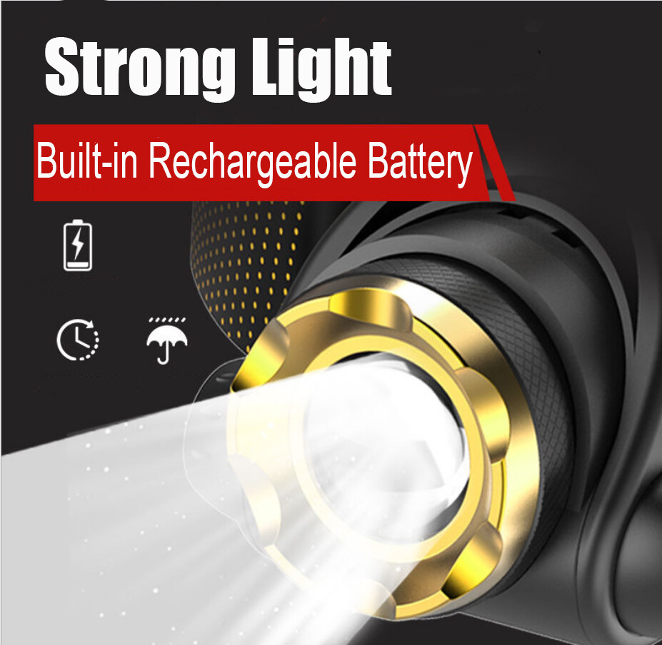 Most Powerful 12000000LM LED Tactical Headlamp Head Torch Rechargeable Headlight