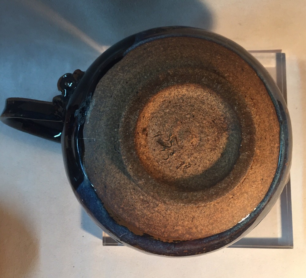 Vintage Art Studio Pottery Stoneware Teapot 8”