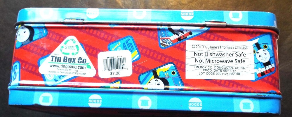 Thomas The Train Lunchbox All Aboard - Very Good Condition - Tin 8x6x3