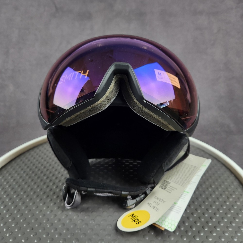 Smith Survey MIPS Ski Snowboard Helmet Medium Black Integrated Visor Unisex