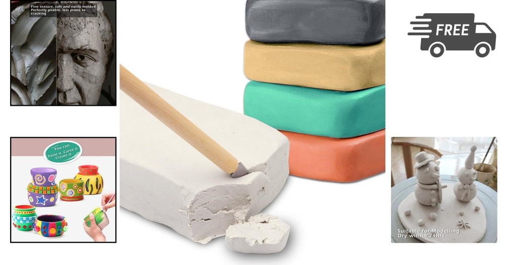 Air Dry Clay Modeling Set All-Purpose Creative Sculpting Clay 5Pcs