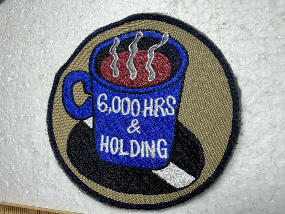 Vintage USAF Flight Suit Patch - 6,000 Hours & Holding