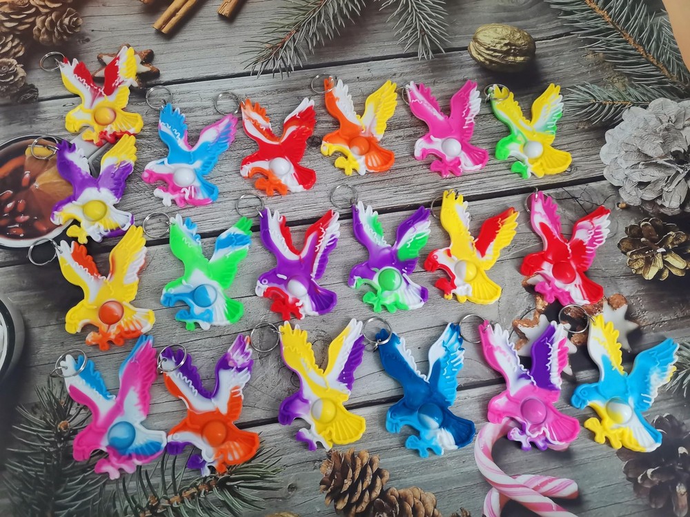 Bulk Mini pop Fidget Present,Classroom Prize Students Boys Small, Rainbow