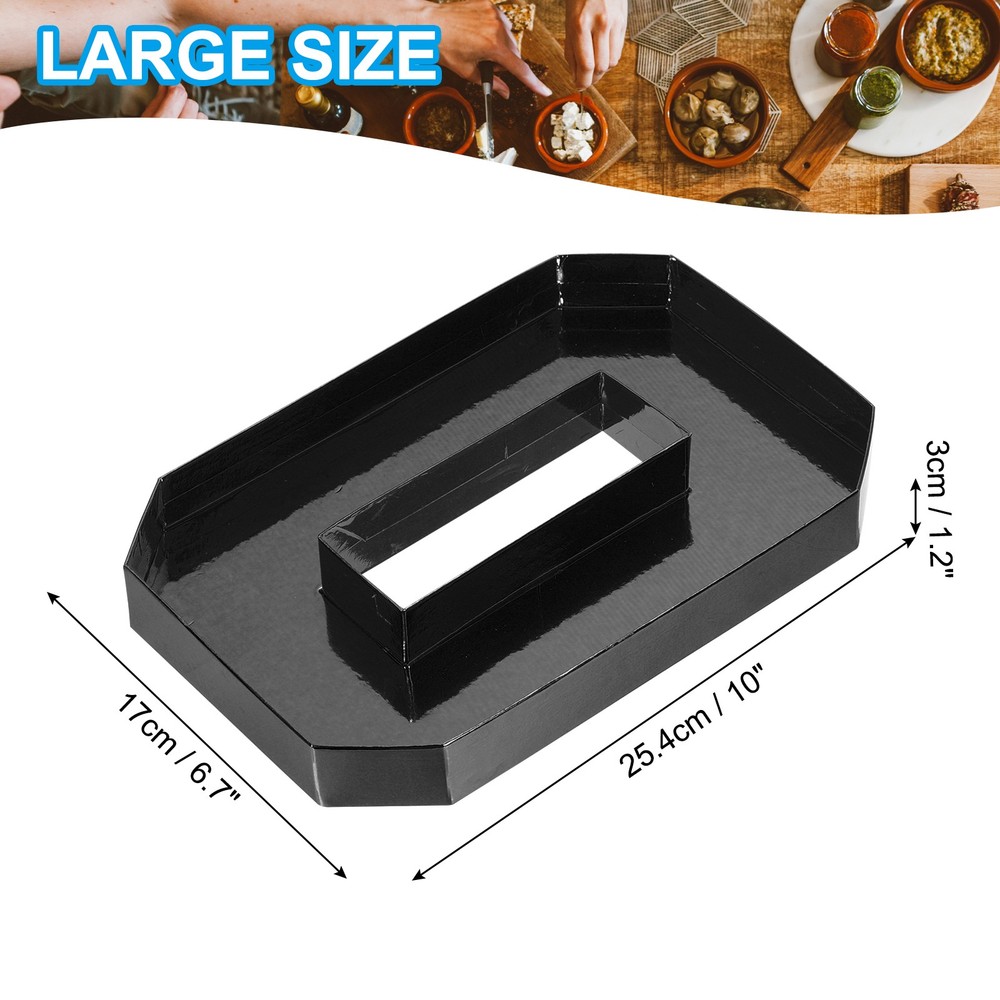 10" Cardboard Number 0, Paper Box Fillable Tray Container, Black