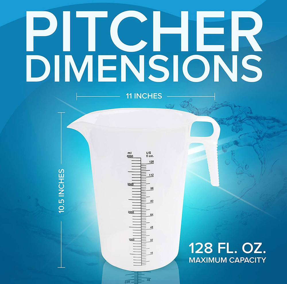 32Oz (1 Quart) Measuring Pitcher, Plastic, Multipurpose - Great for Chemicals, O