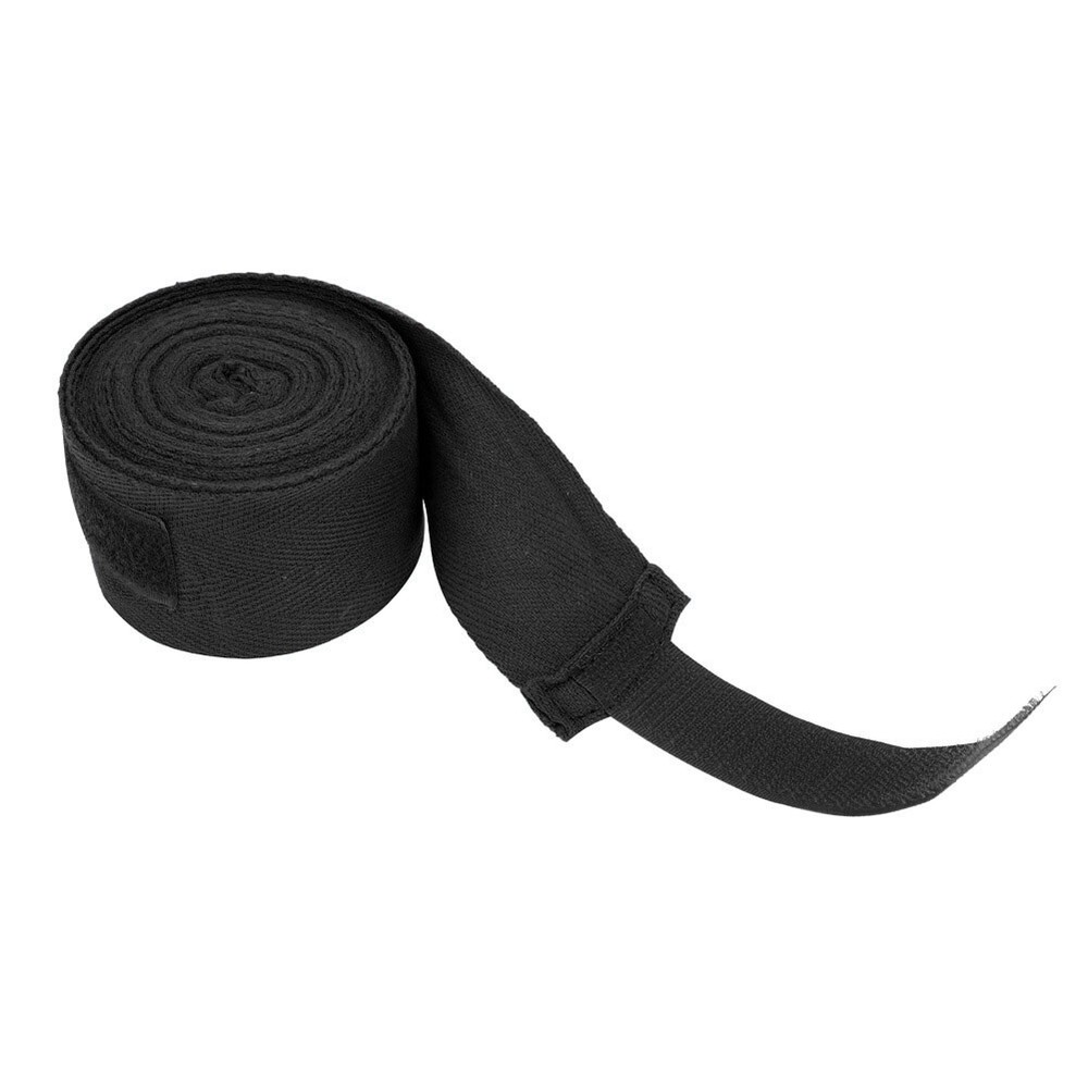 (Black 4m)1 Pair Elastic Hand Wrap Bandages Punching Handwrap Protector CH