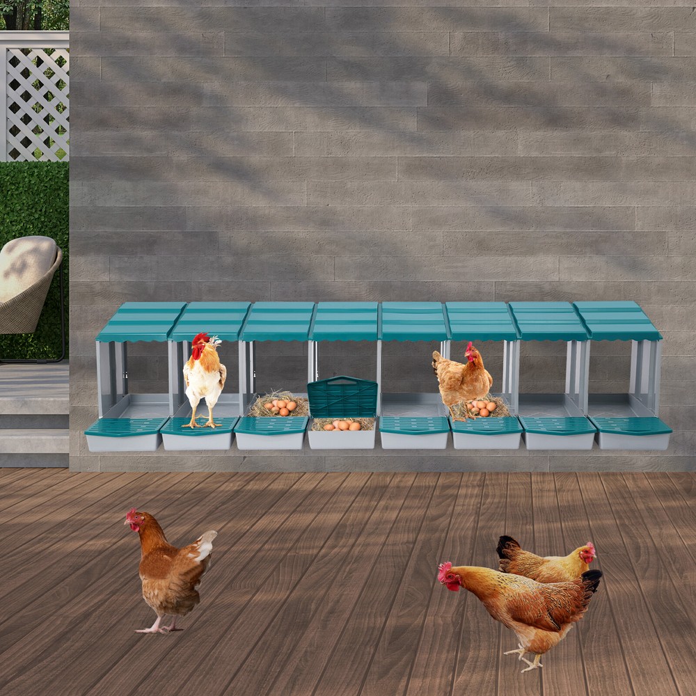 8-compartment Chicken Nesting Box Chicken Laying Boxes Hens Ducks Egg Collection