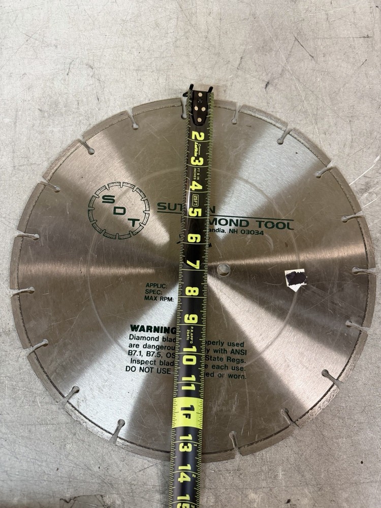 NEW Sutton Diamond Tool SPEC: HSV14X1 RPM: 5500
