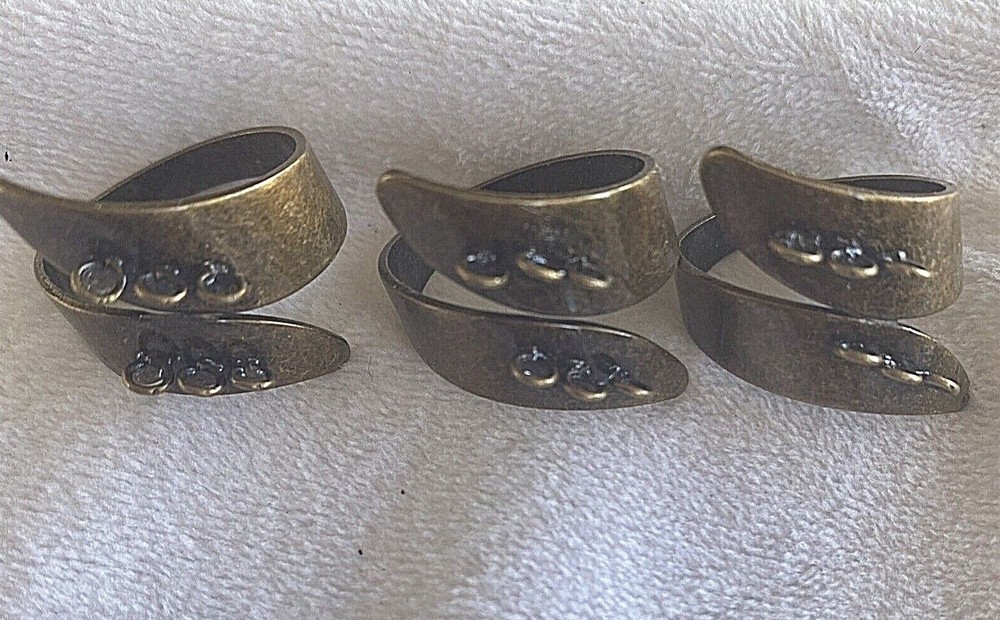 24 pcs Antique Copper Adjustable Ring Blanks 6 Loops