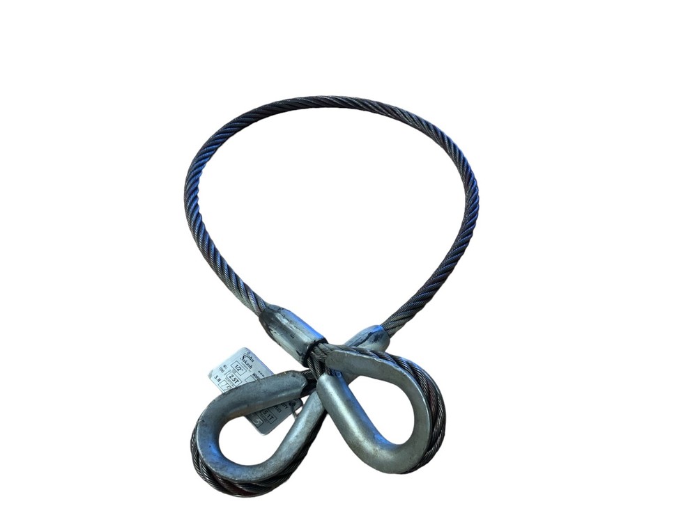 John Sakash 1/2" Wire Rope Sling Single Leg W/ Hook 1.9-5.1