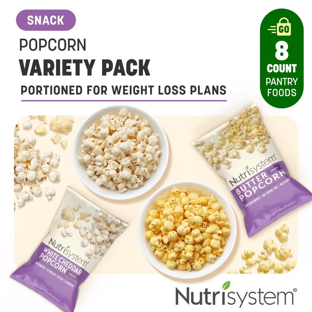 Nutrisystem Popcorn Variety Pack 8 Ct Pack Delicious, Diet Friendly Snacks ✅✅✅