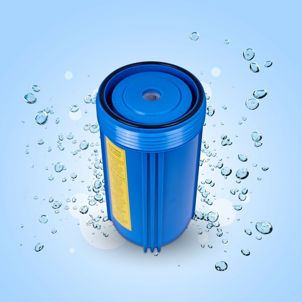 High Capacity Blue Whole House Water Filter System with Pleated Sediment Filter