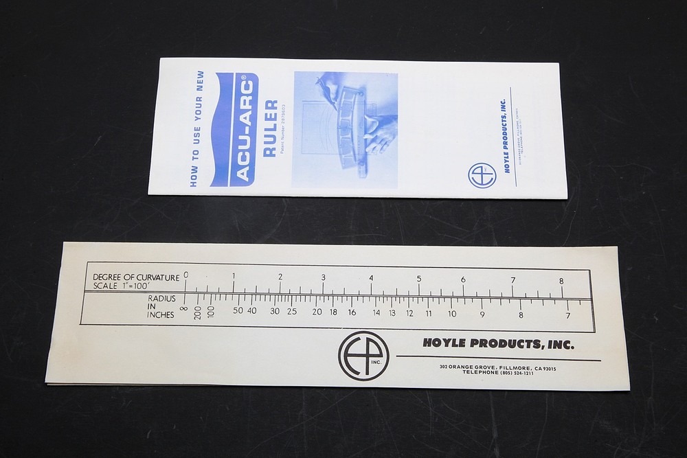 Hoyle Products ACU-ARC Adjustable Radius Ruler Tool