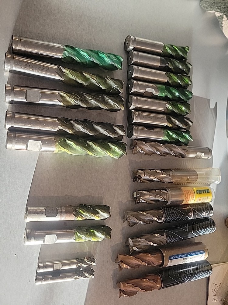 3/4 Weldon Crest-kut Endmill Lot And Others