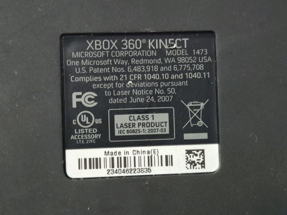 Microsoft 1414 Xbox 360 Kinect Sensor Bar Only - Black