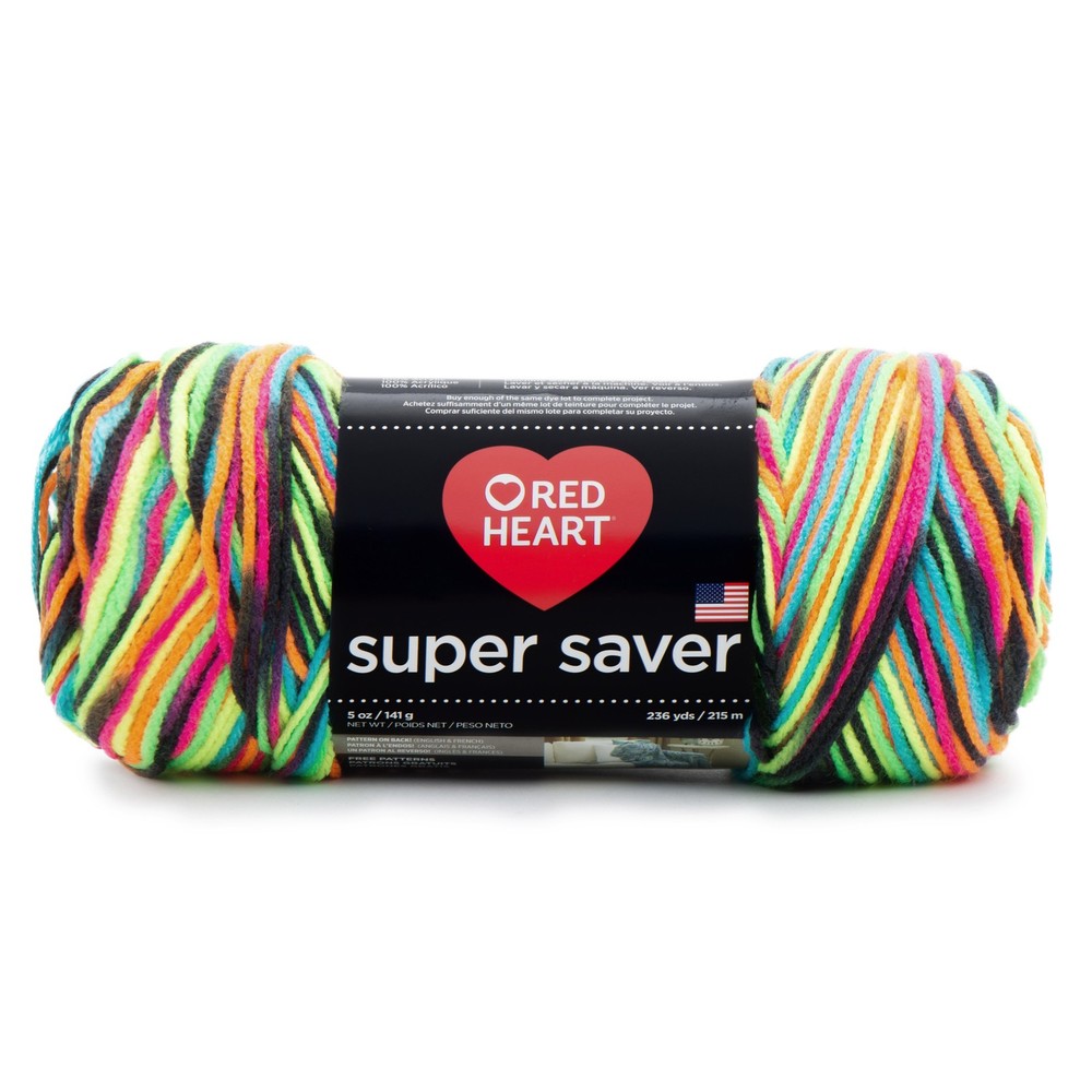 Red Heart Super Saver Yarn Blacklight