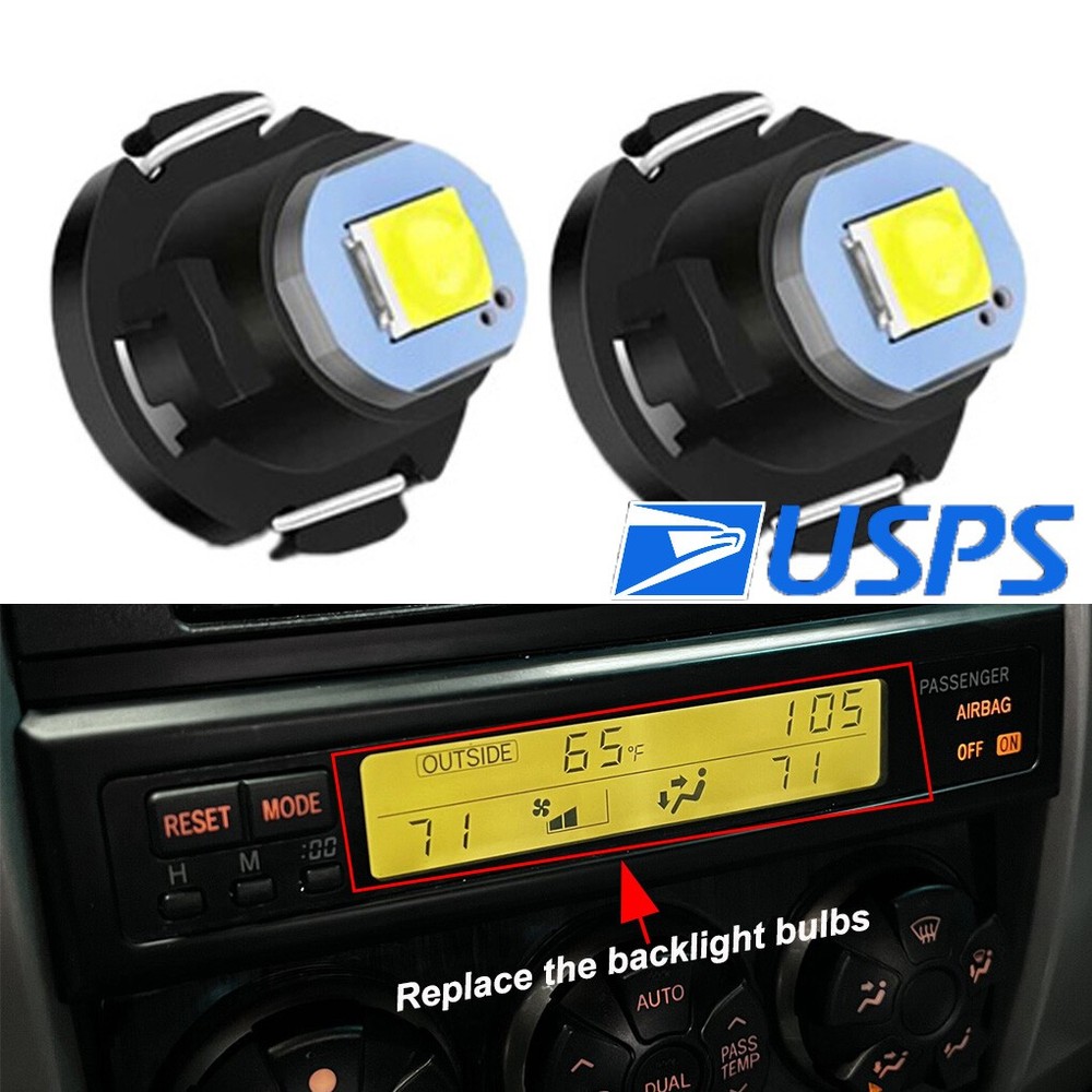 2Pcs For Toyota 03-09 4Runner Control Knob Clock Dash Display Bulbs 90010-09017