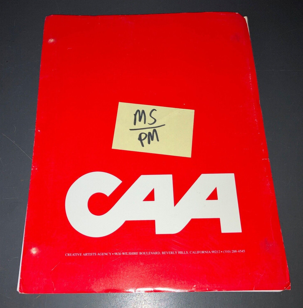 HURLYBURLY (3/1/96) David Rabe First Draft / Agency Script + COA!