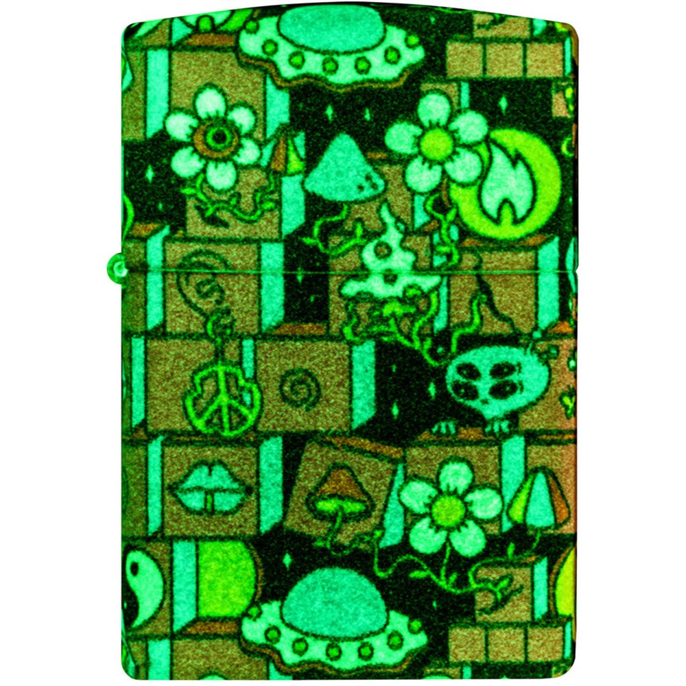 Zippo Lighter Abstract Design Metal Construction Refillable and Windproof 48779