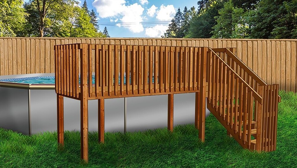8' X 8' Above Ground Pool Deck Kit