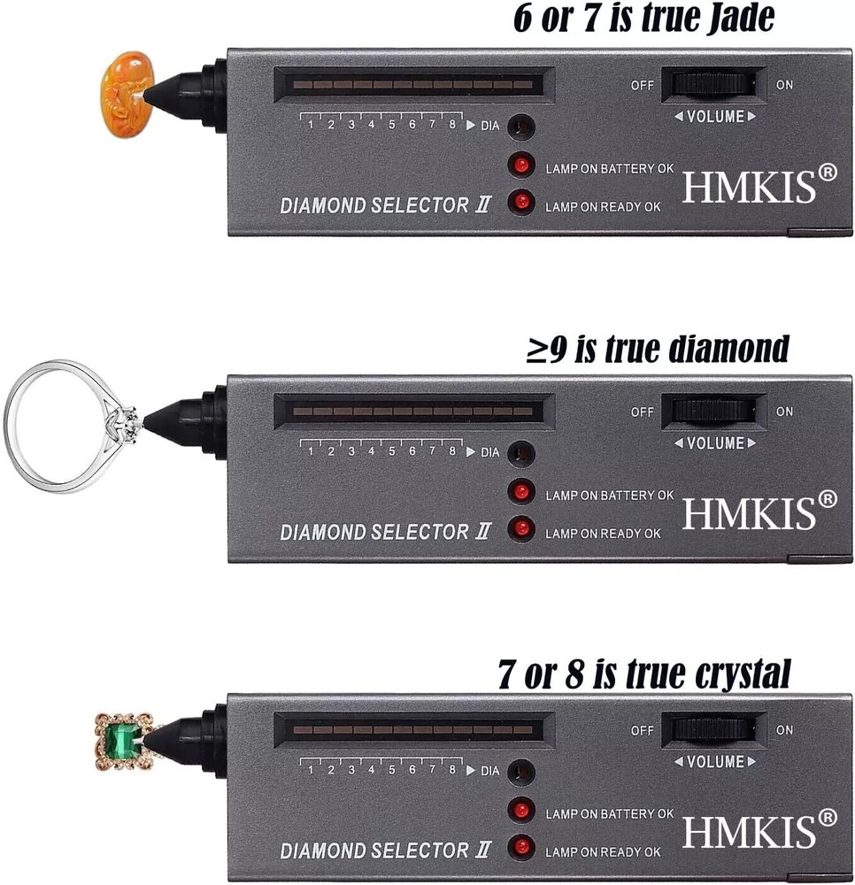 Diamond Tester Selector Illuminated Jewelry Gemstone Testing Tool Kit Battery