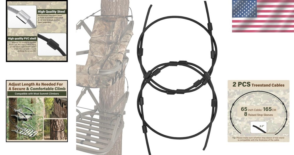 Climbing Tree Stand Replacement Cables for Summit Climber 65 Hang on ClimbOpe...