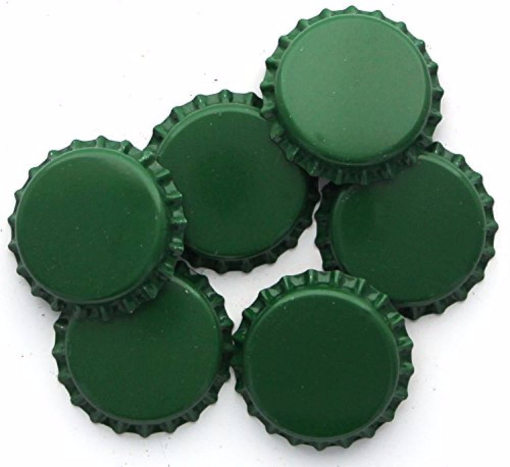 Crown Caps (Green) With Oxy-Liner-576 Bottle Caps