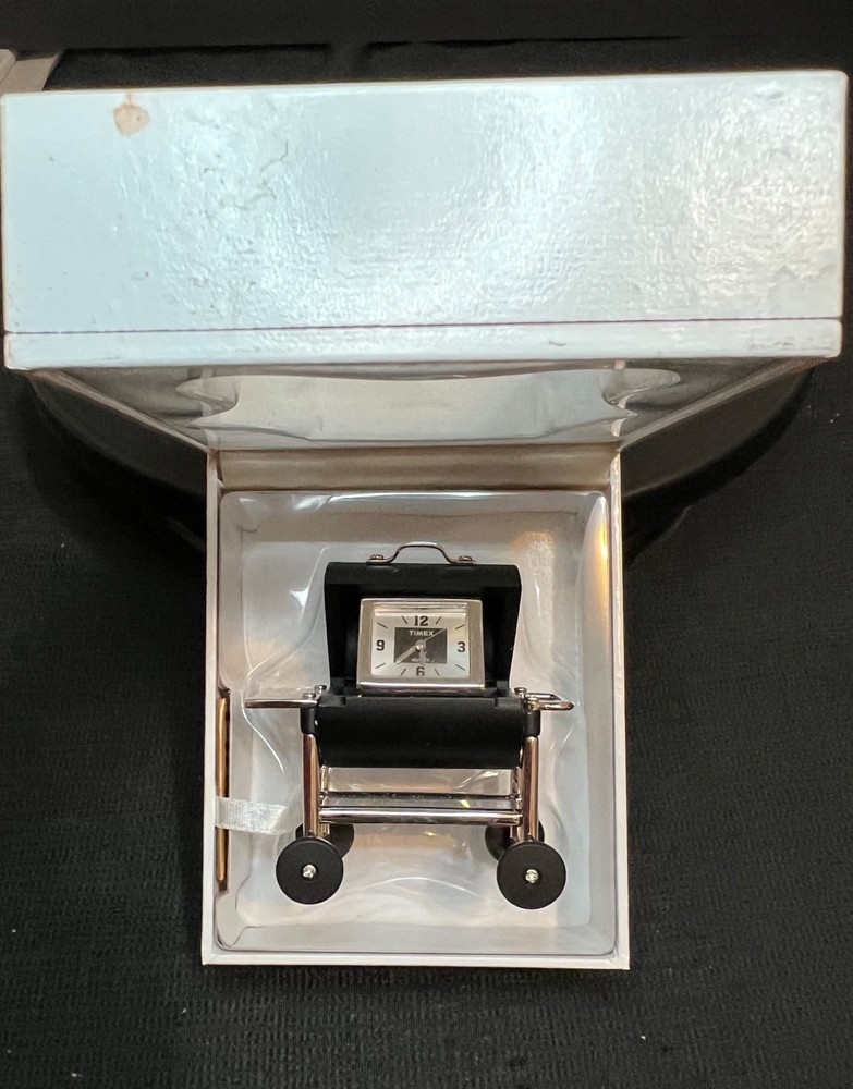 Miniature Timex Clock Barbeque Shape Quartz Movement