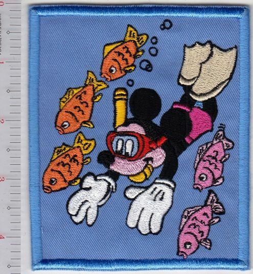 SCUBA USA Disney Mickey Mouse Diver Patch blue NO TARIFF