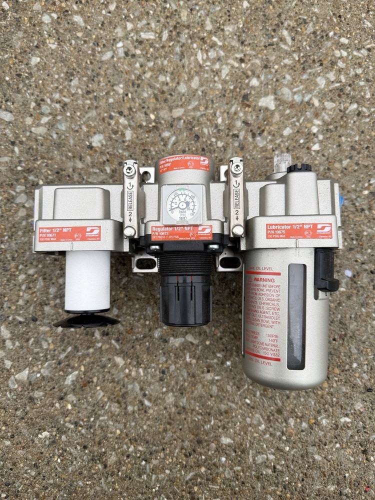 Dynabrade 1/2” NPT DB10681 Filter/Regulator/Lubricator Assembly, Open Box